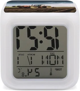 Digitale wekker met nachtlampje - wit