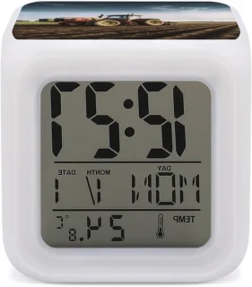 Digitale wekker nachtlampje 8 cm wit