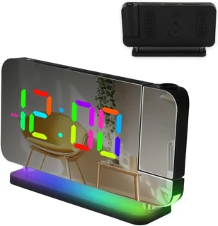Digitale wekker - projectieklok - zwart