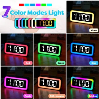 Digitale wekker tafelklok led multicolor