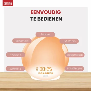 DistinQ Wake-Up Light Wekkerradio USB