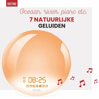 DistinQ Wake-Up Light Wekkerradio Wit