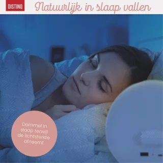 DistinQ Wake-Up Light Wekkerradio Wit