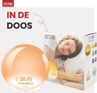 DistinQ Wake-Up Light Wekkerradio Wit