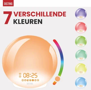 DistinQ Wake-Up Light Wekkerradio Wit