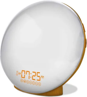 DistinQ Wake-Up Light Wifi Wekkerradio Houtkleurig