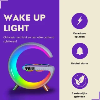 DiverseGoods Wake-Up Light Wekker Wit Mini