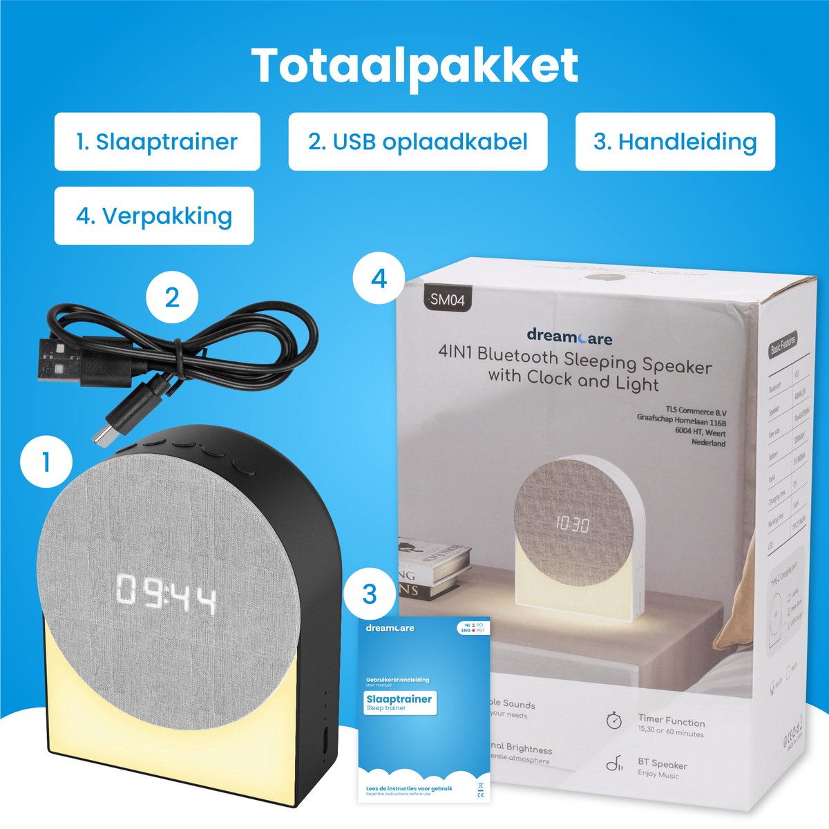 DreamCare Slaaptrainer Wekker White Noise Machine