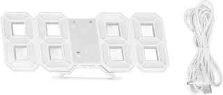 De Electrify 3D Digital Alarm Clock (White) in één oogopslag