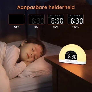 Enzoda Wake-Up Light Digitale Wekker Nieuwste Model