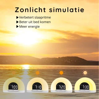 Enzoda Wake-Up Light Digitale Wekker Nieuwste Model