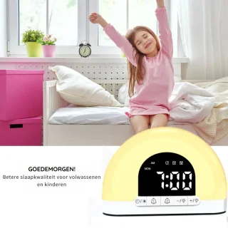 Enzoda Wake-Up Light Digitale Wekker Nieuwste Model