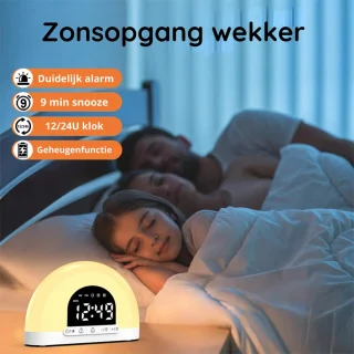 Enzoda Wake-Up Light Digitale Wekker Nieuwste Model