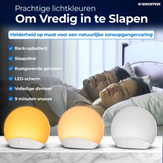 EverestPeak R7 Wake-up Light Digitale Lichtwekker