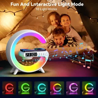 G-Lamp Mini Wake-up Light Wit - Draadloze Oplader en Bluetooth Speaker