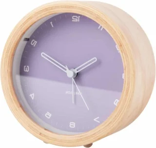 Houten wekker paars