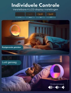 Inga Smart Wake Up Light - Draadloze Oplader & Bluetooth Speaker