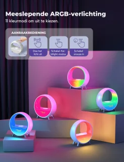 Inga Smart Wake Up Light - Draadloze Oplader & Bluetooth Speaker