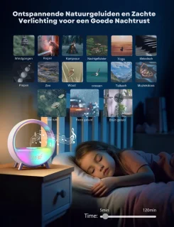 Inga Smart Wake Up Light - Draadloze Oplader & Bluetooth Speaker