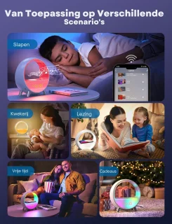 Inga Smart Wake Up Light - Draadloze Oplader & Bluetooth Speaker