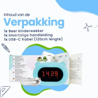 Kadoing Beer Wekker met Wake-Up Light Kinderklok