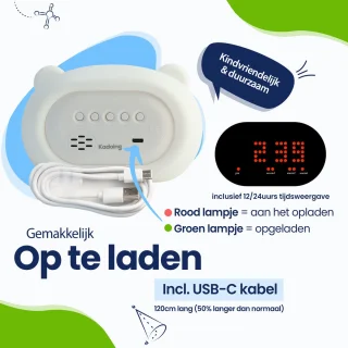 Kadoing Beer Wekker met Wake-Up Light Kinderklok