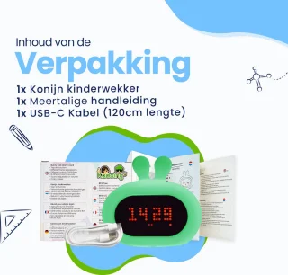 Kadoing Konijn Wake-Up Light Kinderwekker Digitaal