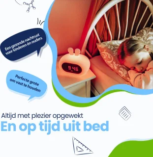 Kadoing Konijn Wake-Up Light Kinderwekker Digitaal