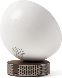 Lexon Miami Sunrise Clock & Light White/Wood