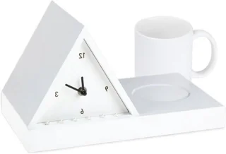 Lichtwekker met opbergruimte – organizer voor nachtkastje – 30 cm – wit