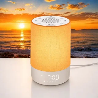 Lichtwekker met zonsopgang en witte ruis – wit