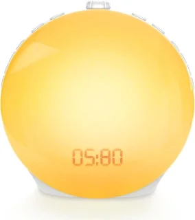 Lichtwekker Nachtlamp Klok - Wit