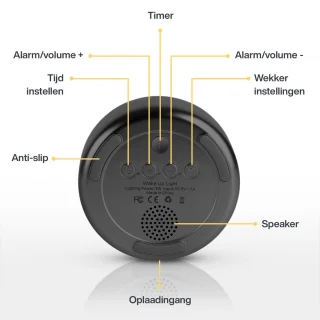 Loftey Wake Up Light digitale wekker wit