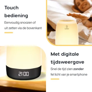 Loftey Wake Up Light digitale wekker wit