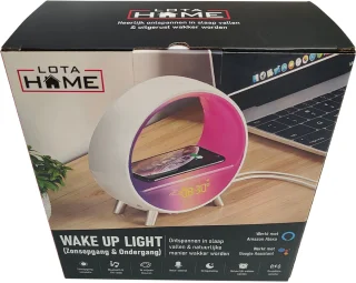 LotaHome Wake Up Light Smart LED Wekker Bluetooth Wifi Draadloos Laden