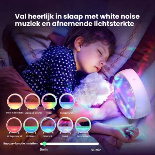 LotaHome Wake Up Light Smart LED Wekker Bluetooth Wifi Draadloos Laden