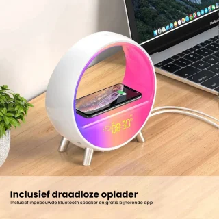 LotaHome Wake Up Light Smart LED Wekker Bluetooth Wifi Draadloos Laden