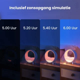 LotaHome Wake Up Light Smart LED Wekker Bluetooth Wifi Draadloos Laden