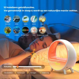LotaHome Wake Up Light Smart LED Wekker Bluetooth Wifi Draadloos Laden