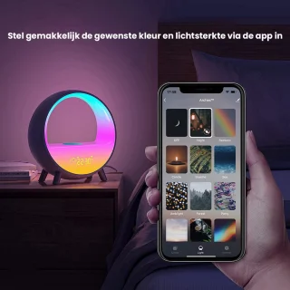 LotaHome Wake Up Light Smart LED Wekker Bluetooth Wifi Draadloos Laden