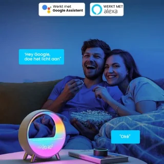 LotaHome Wake Up Light Smart LED Wekker Bluetooth Wifi Draadloos Laden