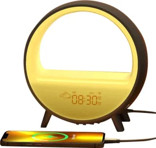 LotaHome Wake Up Light Smart LED Wekker Bluetooth Wifi Draadloos Laden