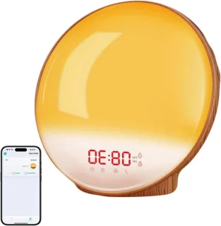 Merkloos Slimme Wekker - Houtnerf review