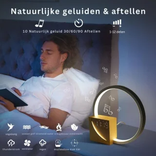 MKSS Wake-up Licht Digitale Wekker Goud