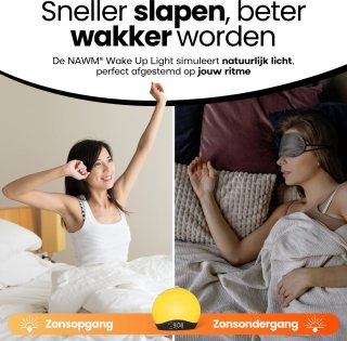 NAWM Premium Wake Up Light Digitale Wekker Bluetooth