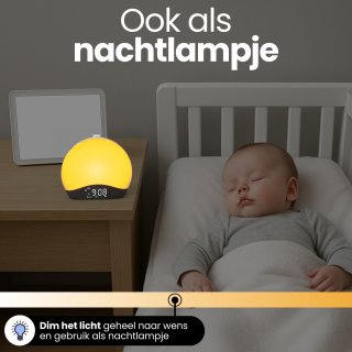 NAWM Premium Wake Up Light Digitale Wekker Bluetooth