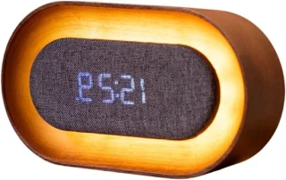 Niet gespecificeerd - Ovale Houten Wekker - Walnoot