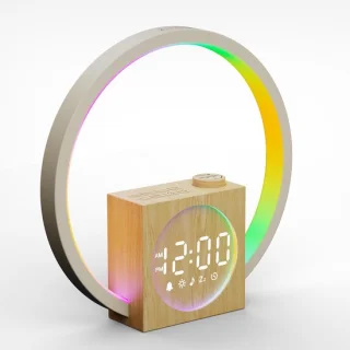 Niet Gespecificeerd Wekkerlamp Nachtlamp Houtkleur