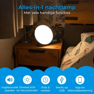 Nuvance Wake Up Light digitale wekker en nachtlamp