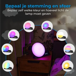 Nuvance Wake Up Light digitale wekker en nachtlamp